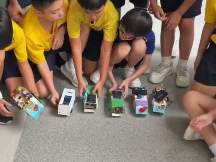Students testing and racing their self-built vehicles